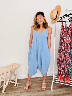 Open image in slideshow, Chambray All Day Jumpsuit