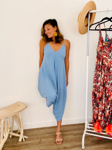 Open image in slideshow, Chambray All Day Jumpsuit