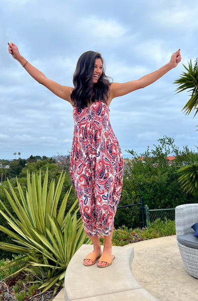 ラッセルノPAISLEY Russeluno Punch Paisley Fabric in Peach by Neisha Crosland for Christopher